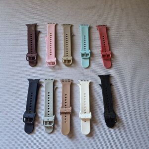 Lot of 10 Silicone Replacement Watch Bands – Assorted Colors – Sport Style